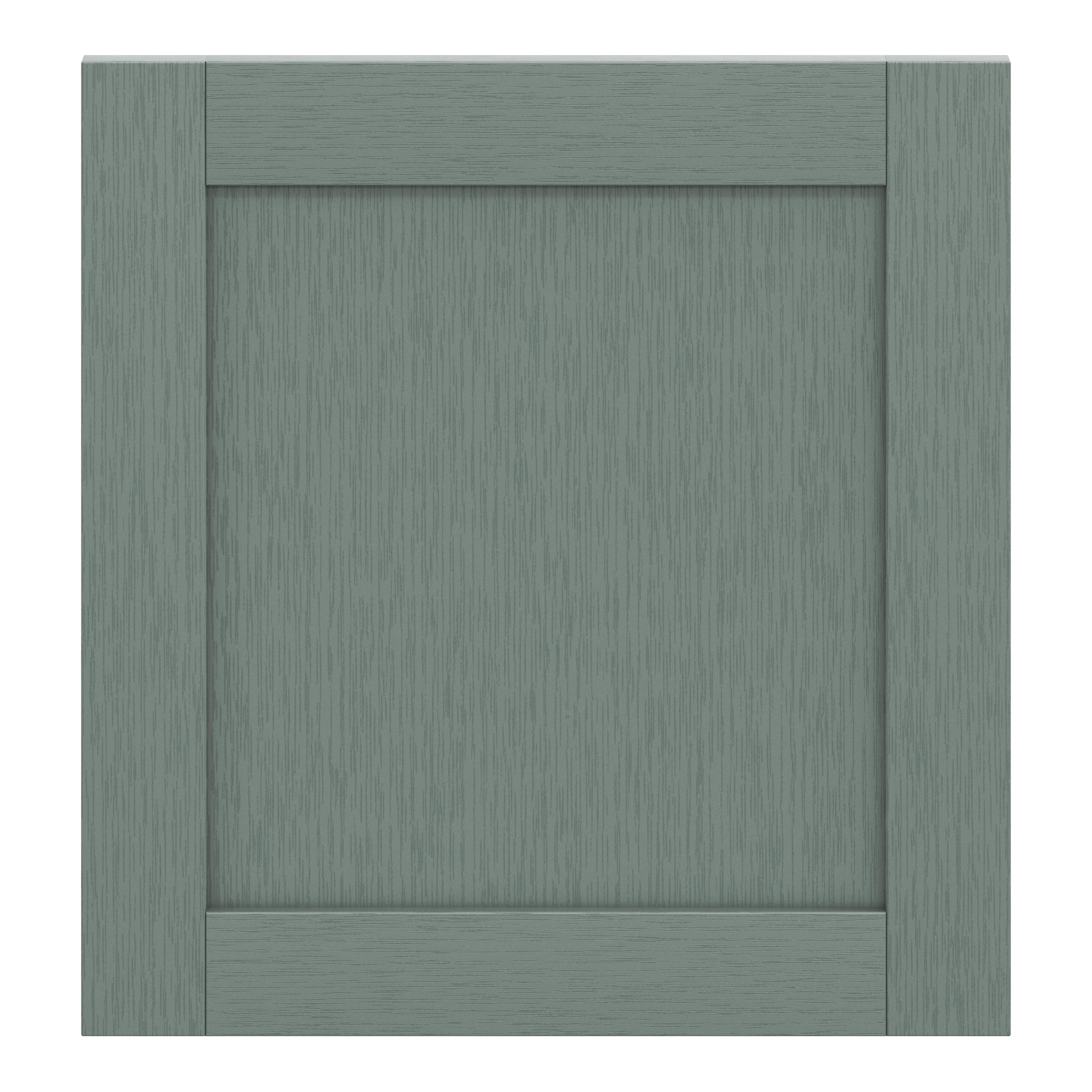 GoodHome Alpinia Matt Green Painted Wood Effect Shaker Appliance Cabinet door (W)600mm (H)626mm (T)18mm