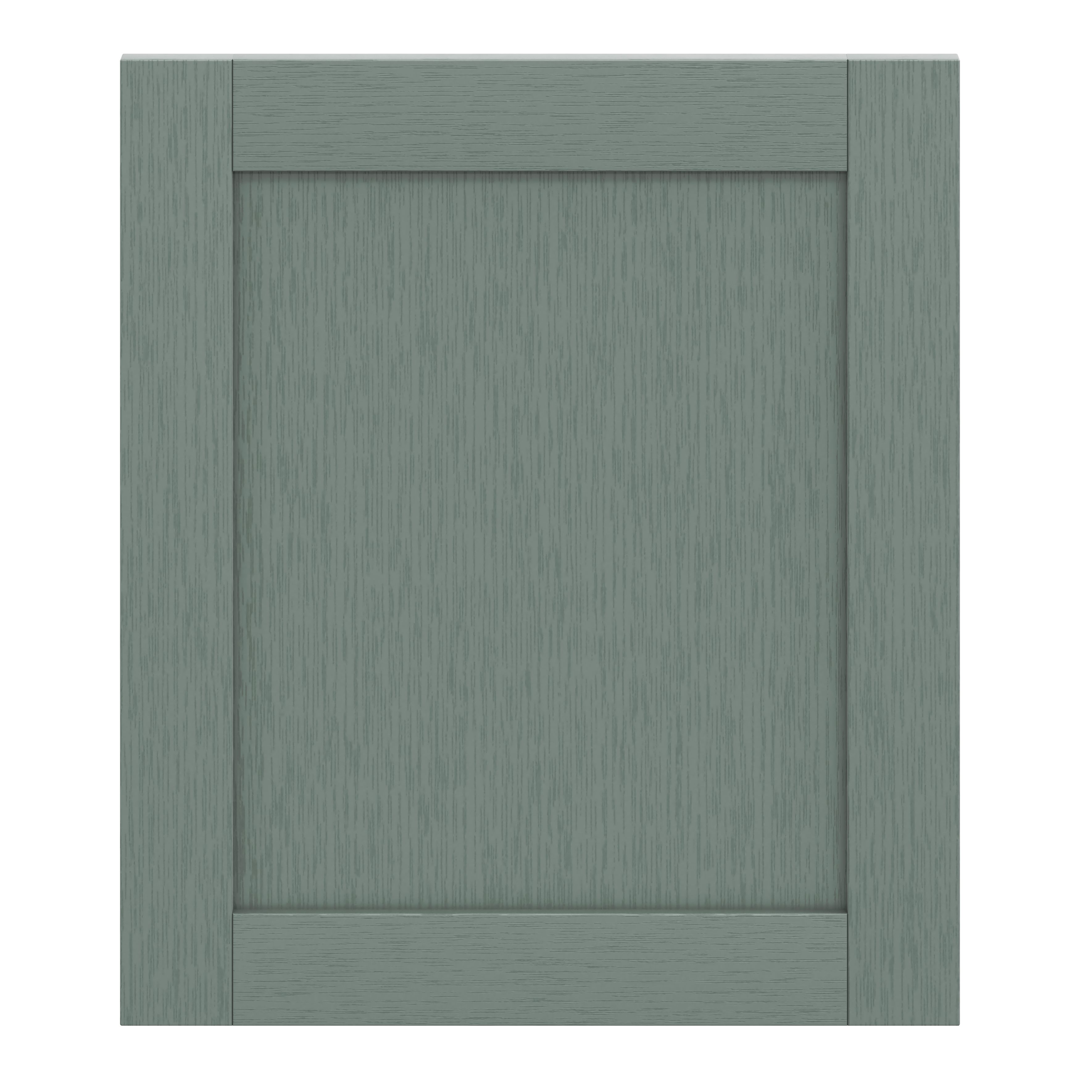 GoodHome Alpinia Matt Green Painted Wood Effect Shaker Appliance Cabinet door (W)600mm (H)687mm (T)18mm