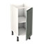 GoodHome Alpinia Matt Green Painted Wood Effect Shaker Base Kitchen cabinet (W)400mm (H)720mm