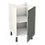 GoodHome Alpinia Matt Green Painted Wood Effect Shaker Base Kitchen cabinet (W)500mm (H)720mm