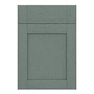 GoodHome Alpinia Matt Green Painted Wood Effect Shaker Drawerline door & drawer front, (W)500mm