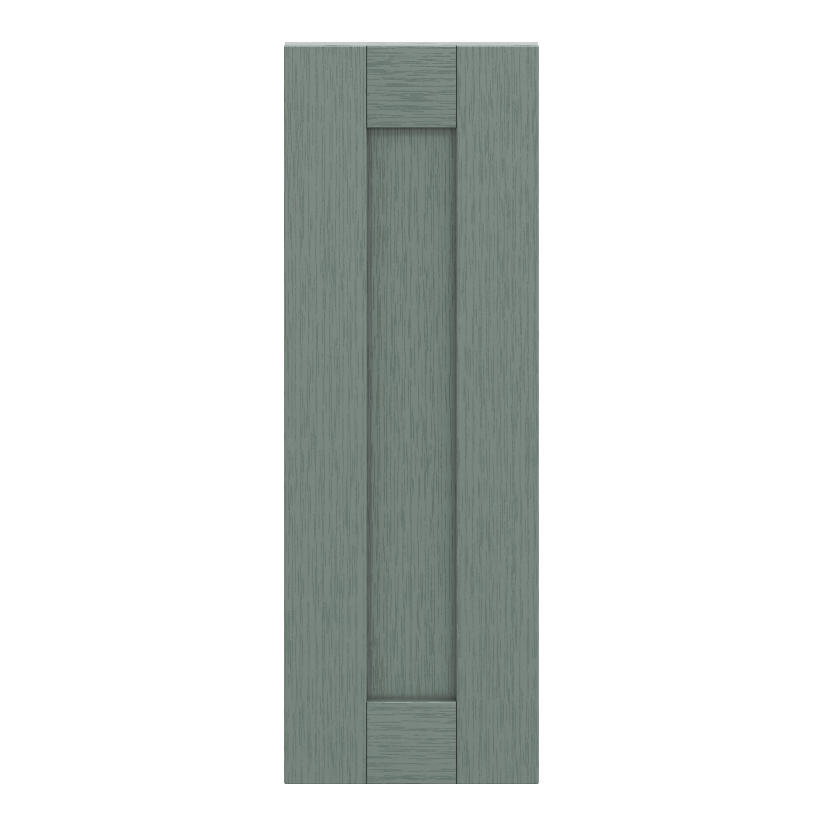 GoodHome Alpinia Matt Green Painted Wood Effect Shaker Highline Cabinet door (W)250mm (H)715mm (T)18mm