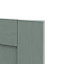 GoodHome Alpinia Matt Green Painted Wood Effect Shaker Highline Cabinet door (W)400mm (H)715mm (T)18mm