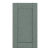 GoodHome Alpinia Matt Green Painted Wood Effect Shaker Highline Cabinet door (W)450mm (H)715mm (T)18mm