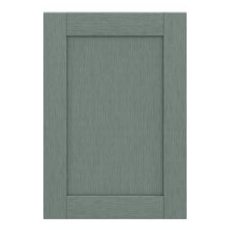 GoodHome Alpinia Matt Green Painted Wood Effect Shaker Highline Cabinet door (W)500mm (H)715mm (T)18mm