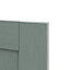 GoodHome Alpinia Matt Green Painted Wood Effect Shaker Larder Cabinet door (W)300mm (H)1287mm (T)18mm