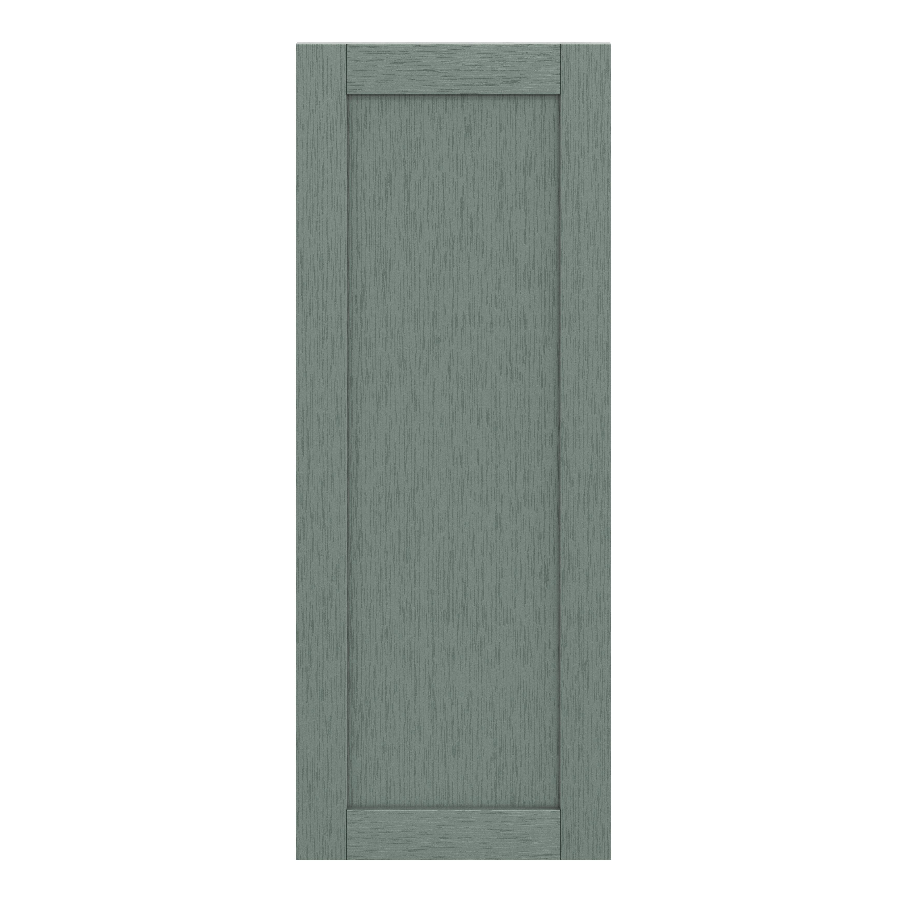 GoodHome Alpinia Matt Green Painted Wood Effect Shaker Larder Cabinet door (W)500mm (H)1287mm (T)18mm