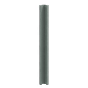 GoodHome Alpinia Matt Green Painted Wood Effect Shaker Matt green wood effect Standard Corner post, (W)59mm (L)715mm