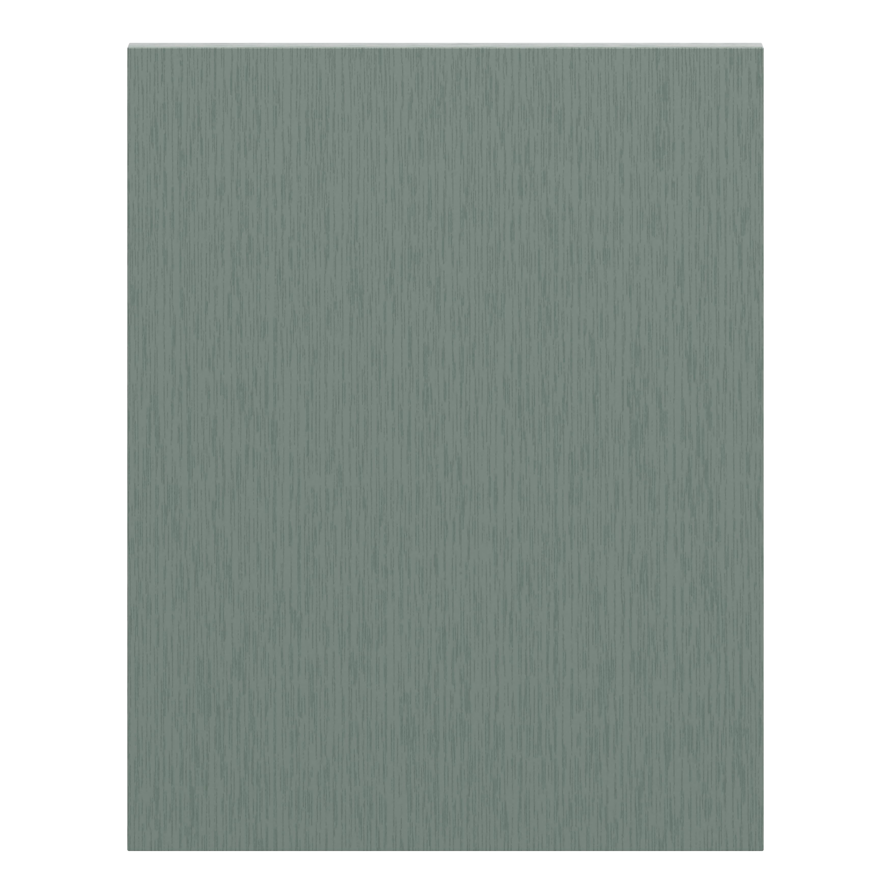 GoodHome Alpinia Matt Green Painted Wood Effect Shaker Standard Base Drawer end panel (H)720mm (W)570mm