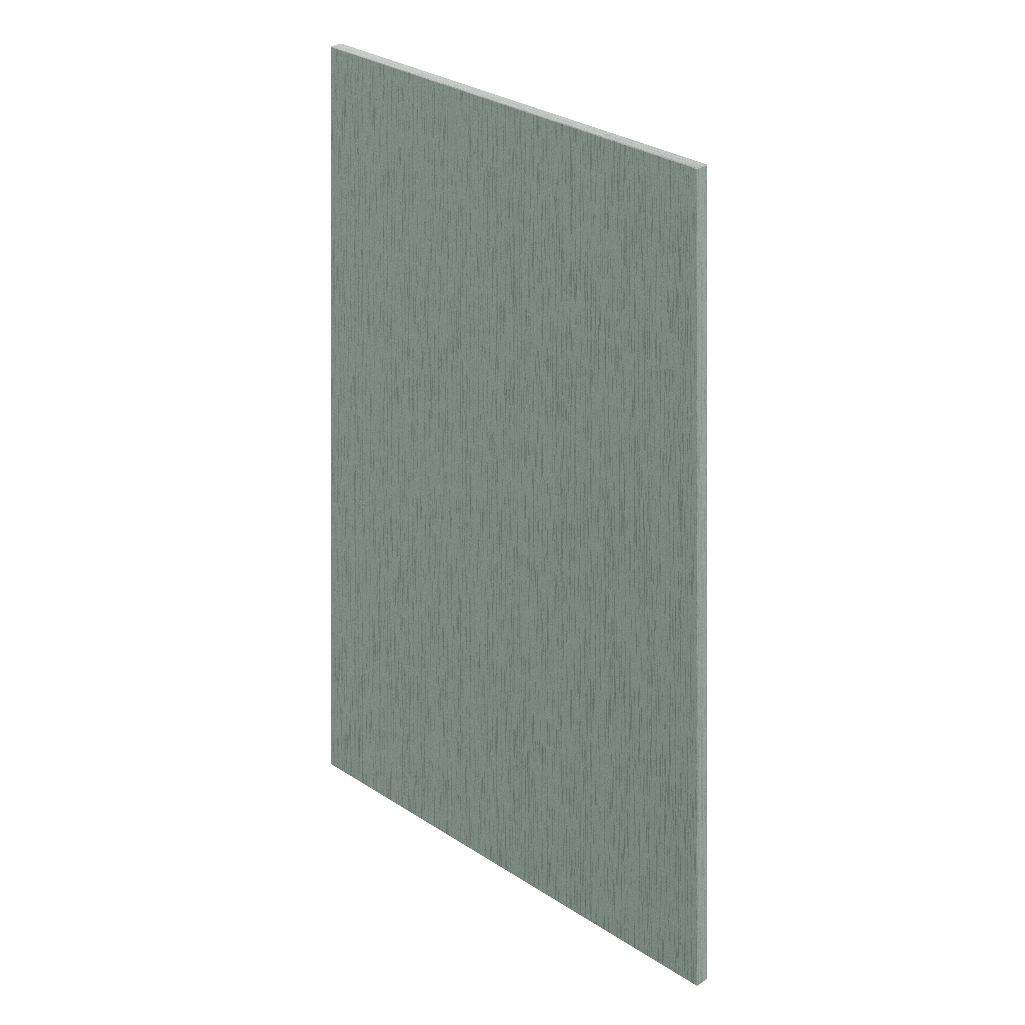 GoodHome Alpinia Matt Green Painted Wood Effect Shaker Standard Clad on end panel (H)934mm (W)640mm