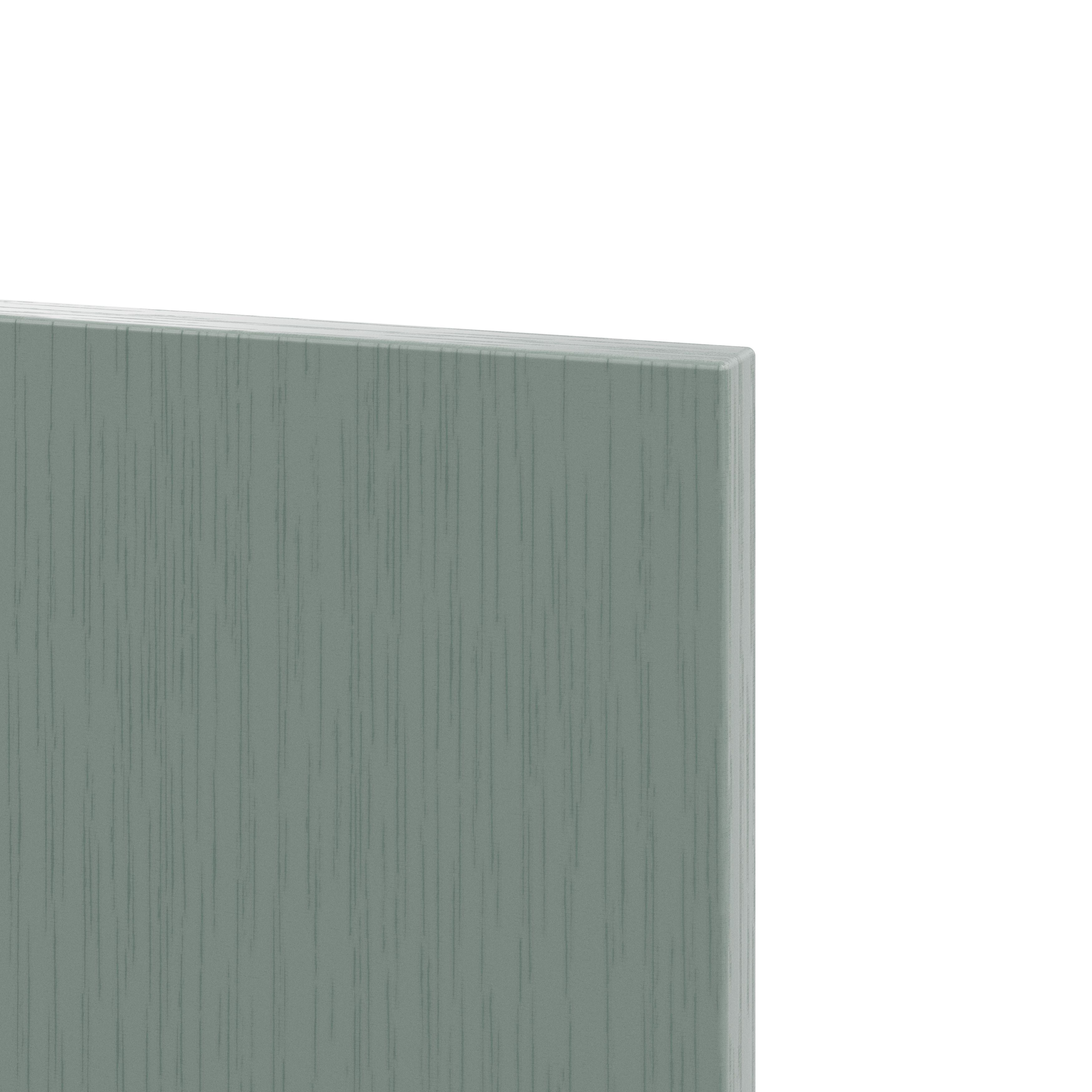 GoodHome Alpinia Matt Green Painted Wood Effect Shaker Standard Wall Clad on end panel (H)960mm (W)360mm
