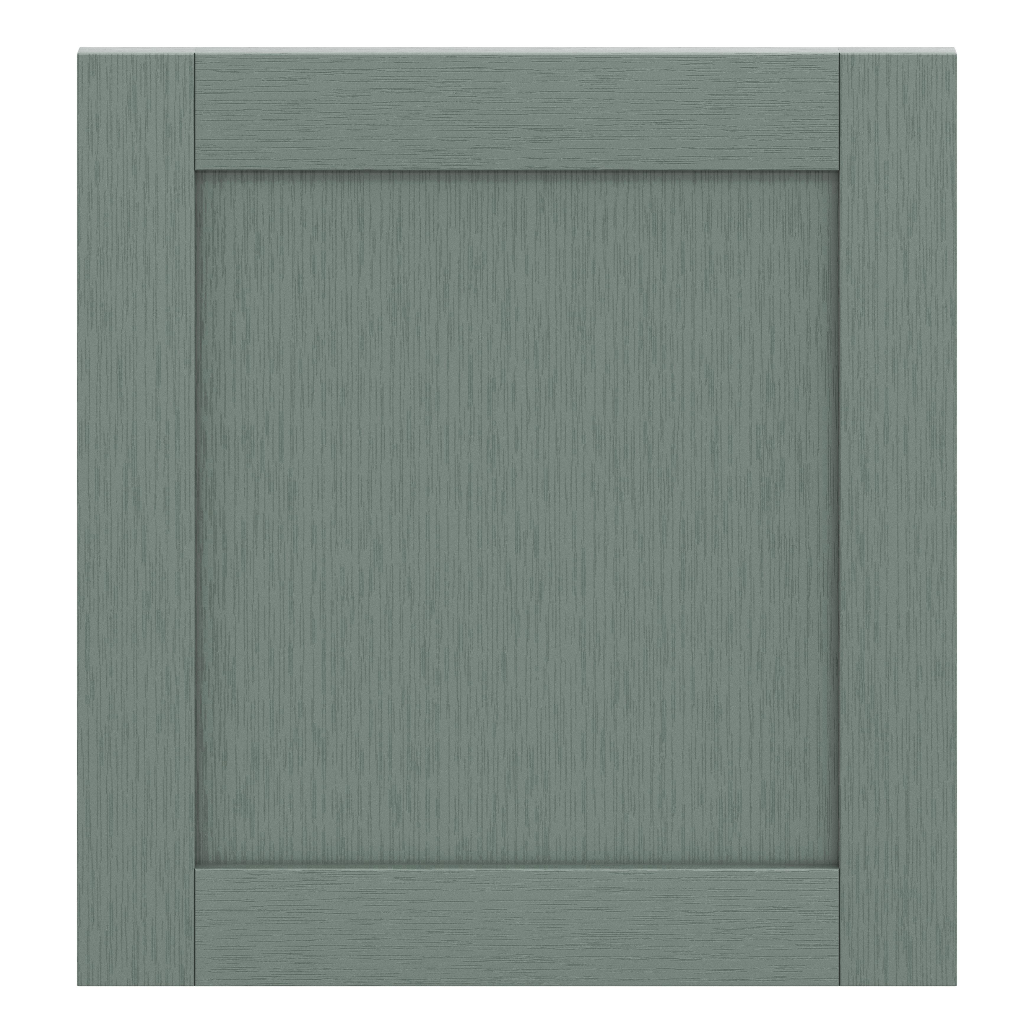 GoodHome Alpinia Matt Green Painted Wood Effect Shaker Tall appliance Cabinet door (W)600mm (H)633mm (T)18mm