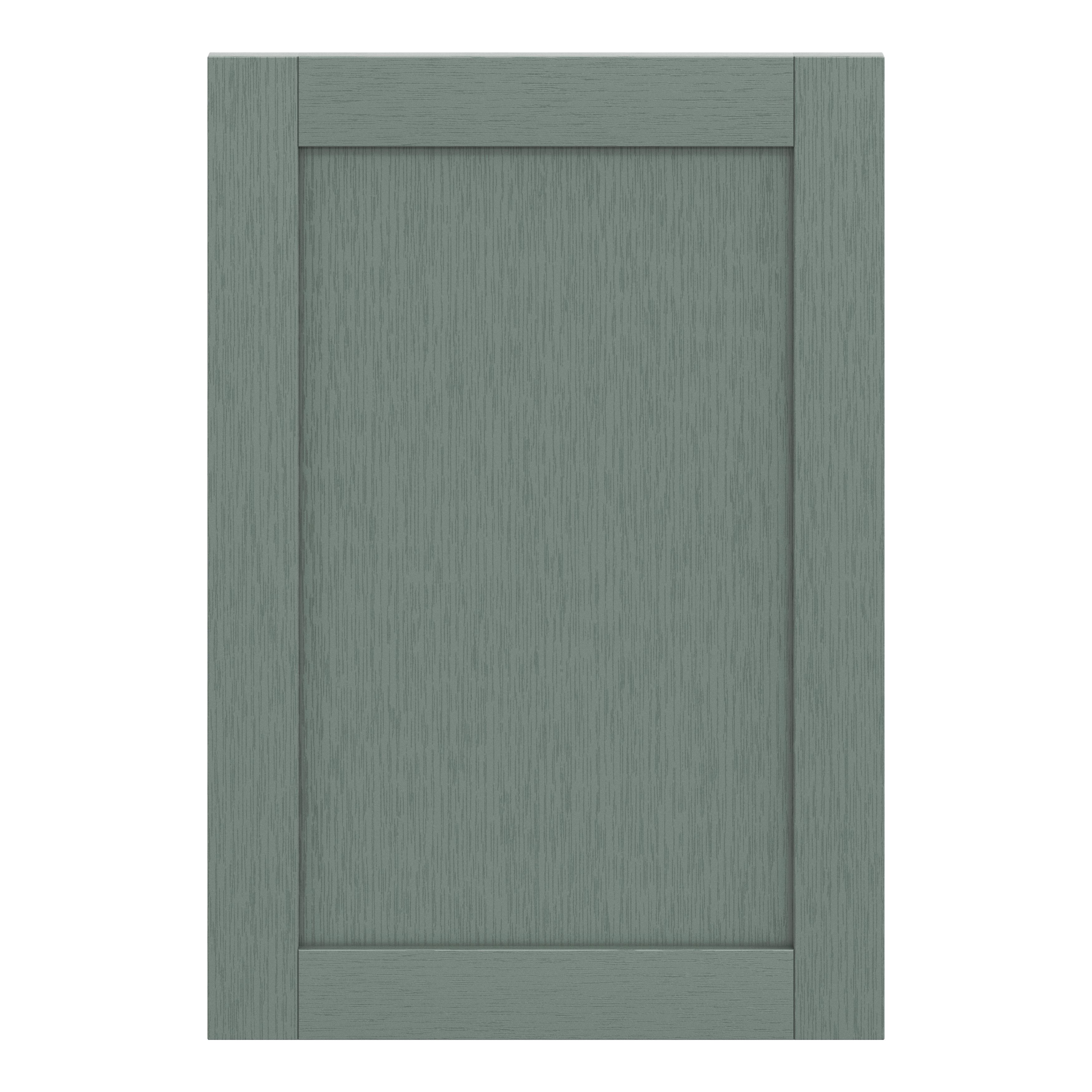 GoodHome Alpinia Matt Green Painted Wood Effect Shaker Tall appliance Cabinet door (W)600mm (H)867mm (T)18mm