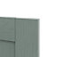 GoodHome Alpinia Matt Green Painted Wood Effect Shaker Tall appliance Cabinet door (W)600mm (H)867mm (T)18mm