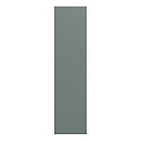 GoodHome Alpinia Matt Green Painted Wood Effect Shaker Tall Appliance & larder Clad on end panel (H)2400mm (W)610mm
