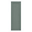 GoodHome Alpinia Matt Green Painted Wood Effect Shaker Tall larder Cabinet door (W)500mm (H)1467mm (T)18mm