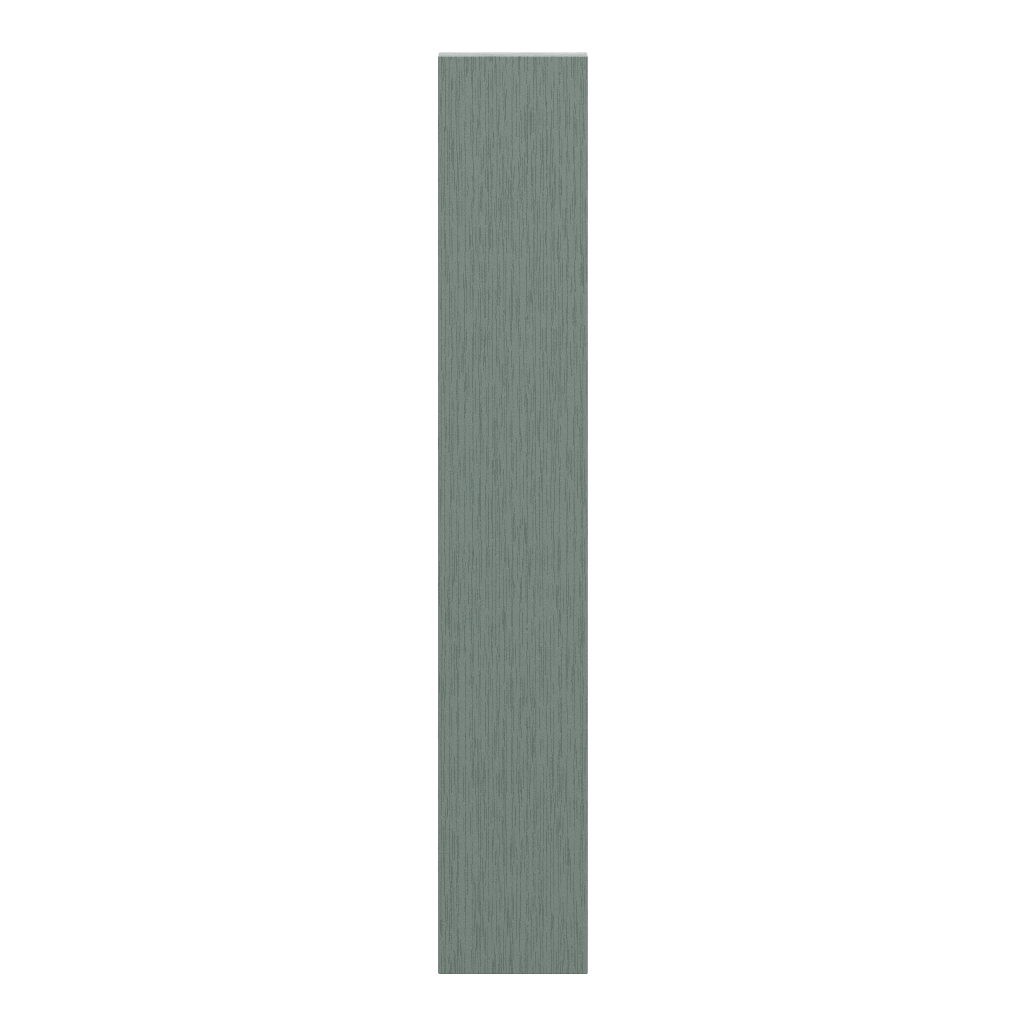 GoodHome Alpinia Matt Green Painted Wood Effect Shaker Tall wall Cabinet door (W)150mm (H)895mm (T)18mm