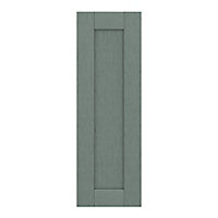 GoodHome Alpinia Matt Green Painted Wood Effect Shaker Tall wall Cabinet door (W)300mm (H)895mm (T)18mm