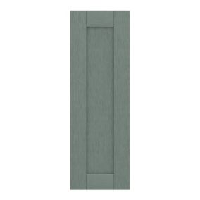 GoodHome Alpinia Matt Green Painted Wood Effect Shaker Tall wall Cabinet door (W)300mm (H)895mm (T)18mm