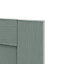 GoodHome Alpinia Matt Green Painted Wood Effect Shaker Tall wall Cabinet door (W)400mm (H)895mm (T)18mm