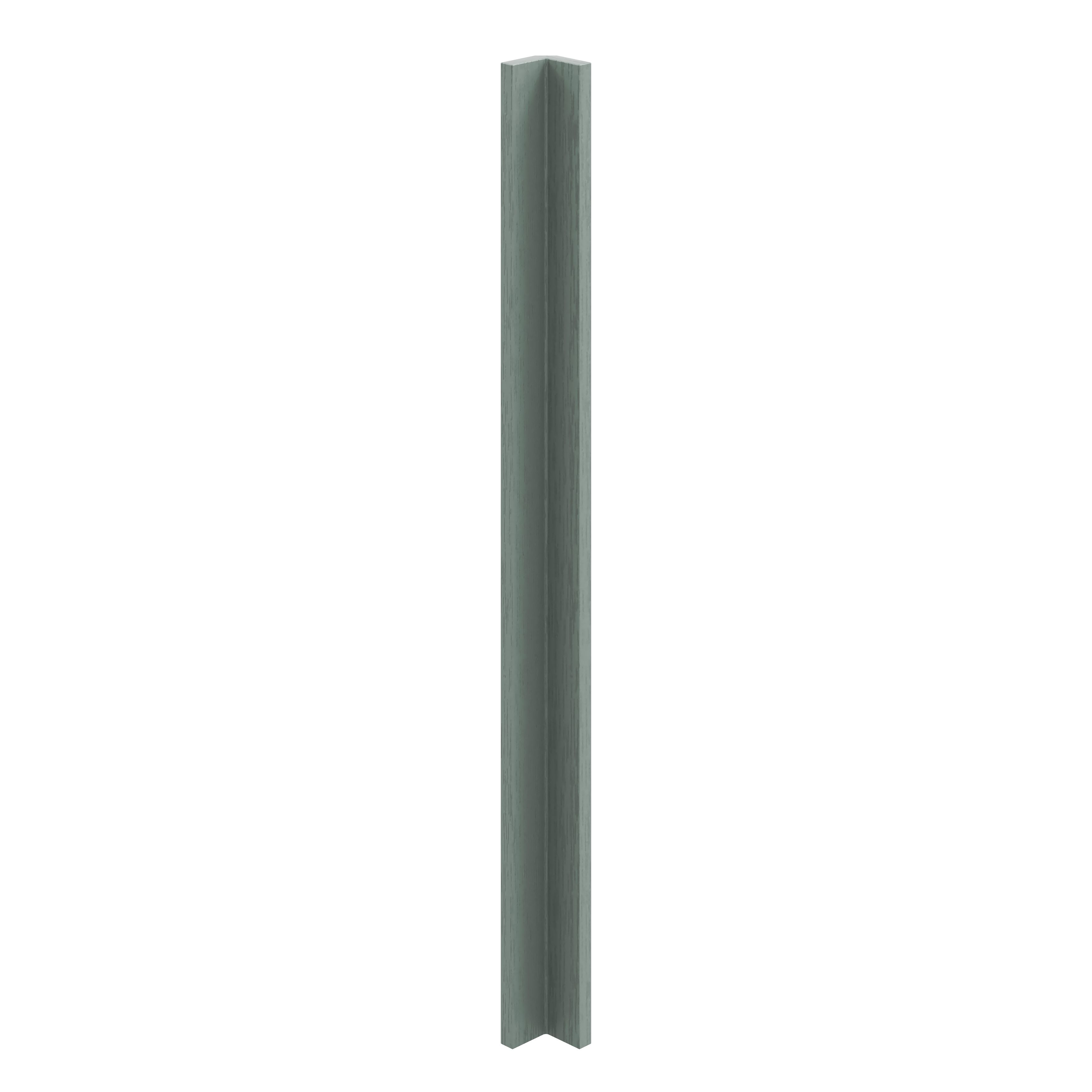 GoodHome Alpinia Matt Green Painted Wood Effect Shaker Tall Wall corner post, (W)59mm (H)895mm