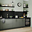 GoodHome Alpinia Matt Green Painted Wood Effect Shaker Wall Kitchen cabinet (W)400mm (H)720mm
