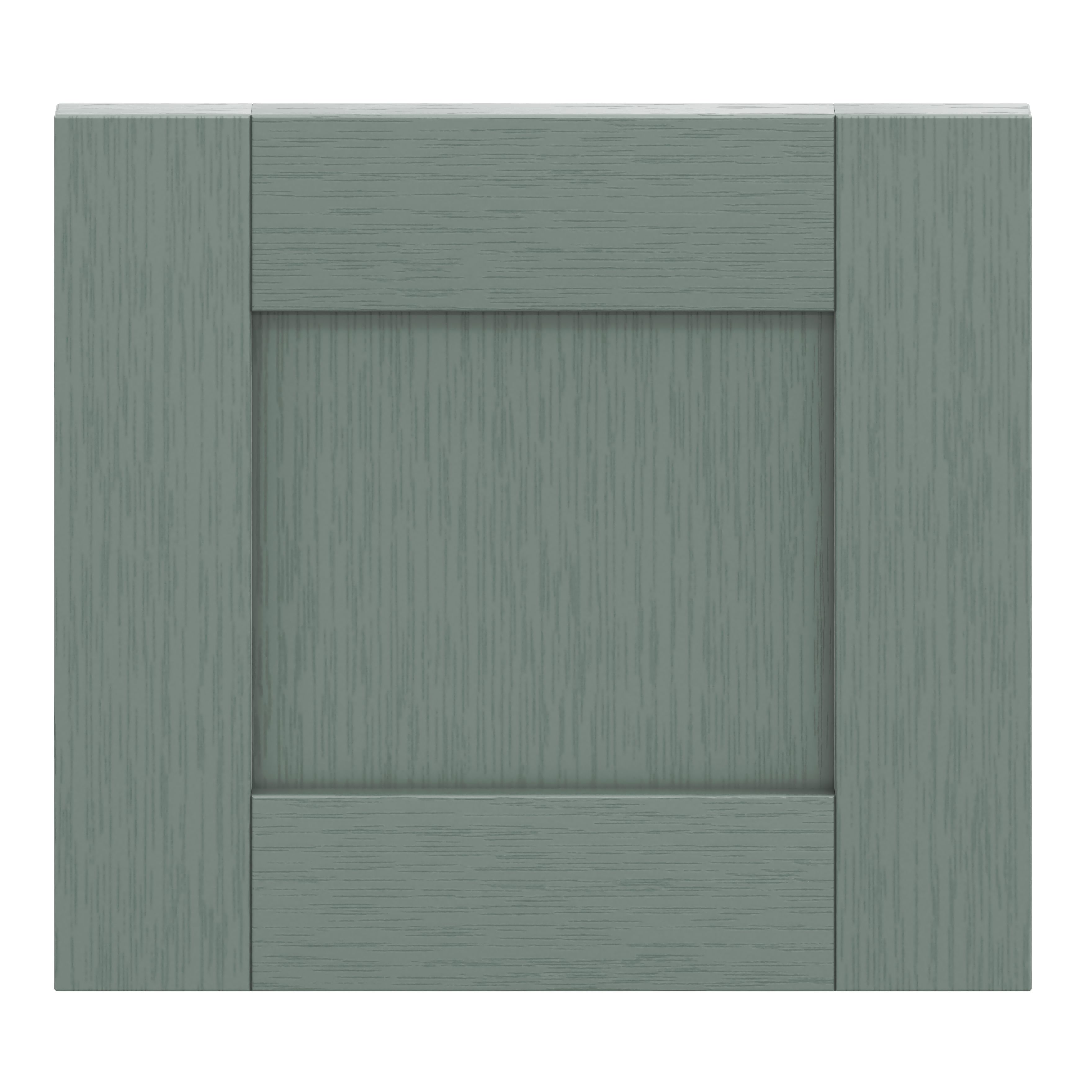 GoodHome Alpinia Matt green wood effect Drawer front, bridging door & bi fold door, (W)400mm (H)356mm (T)18mm