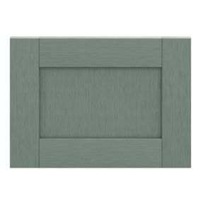 GoodHome Alpinia Matt green wood effect Drawer front, bridging door & bi fold door, (W)500mm (H)356mm (T)18mm
