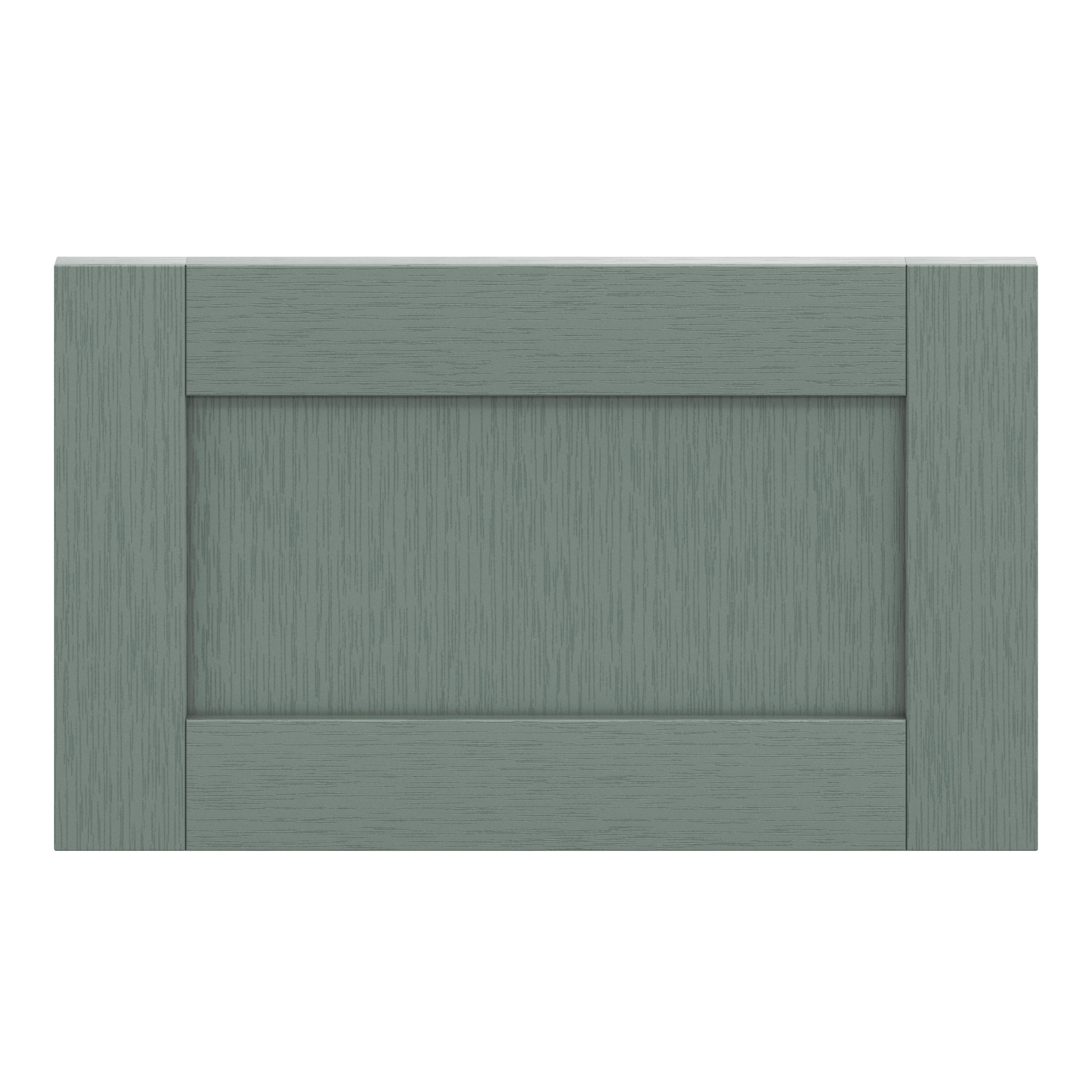 GoodHome Alpinia Matt green wood effect Drawer front, bridging door & bi fold door, (W)600mm (H)356mm (T)18mm
