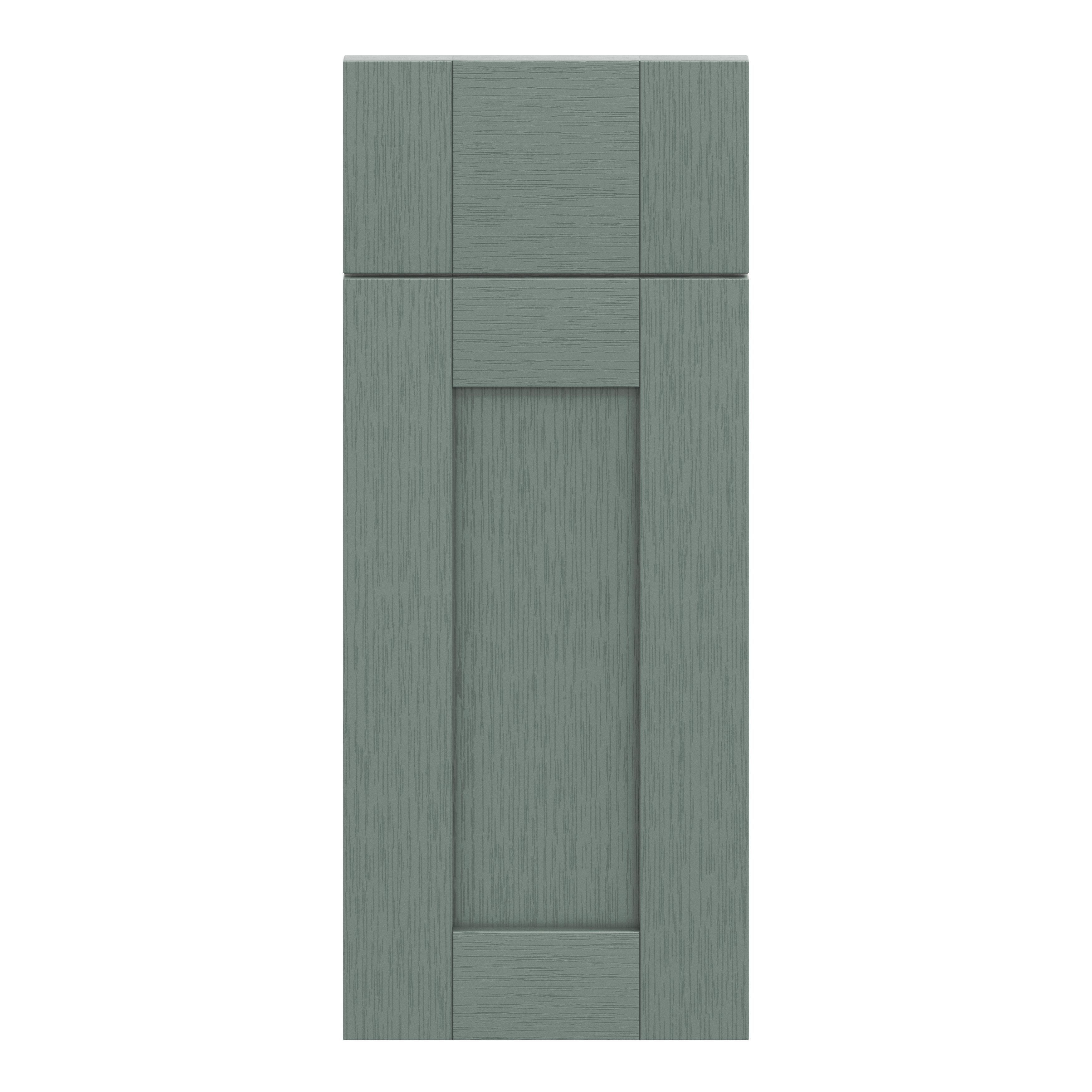 GoodHome Alpinia Matt green wood effect Drawerline door & drawer front, (W)300mm (H)715mm (T)18mm