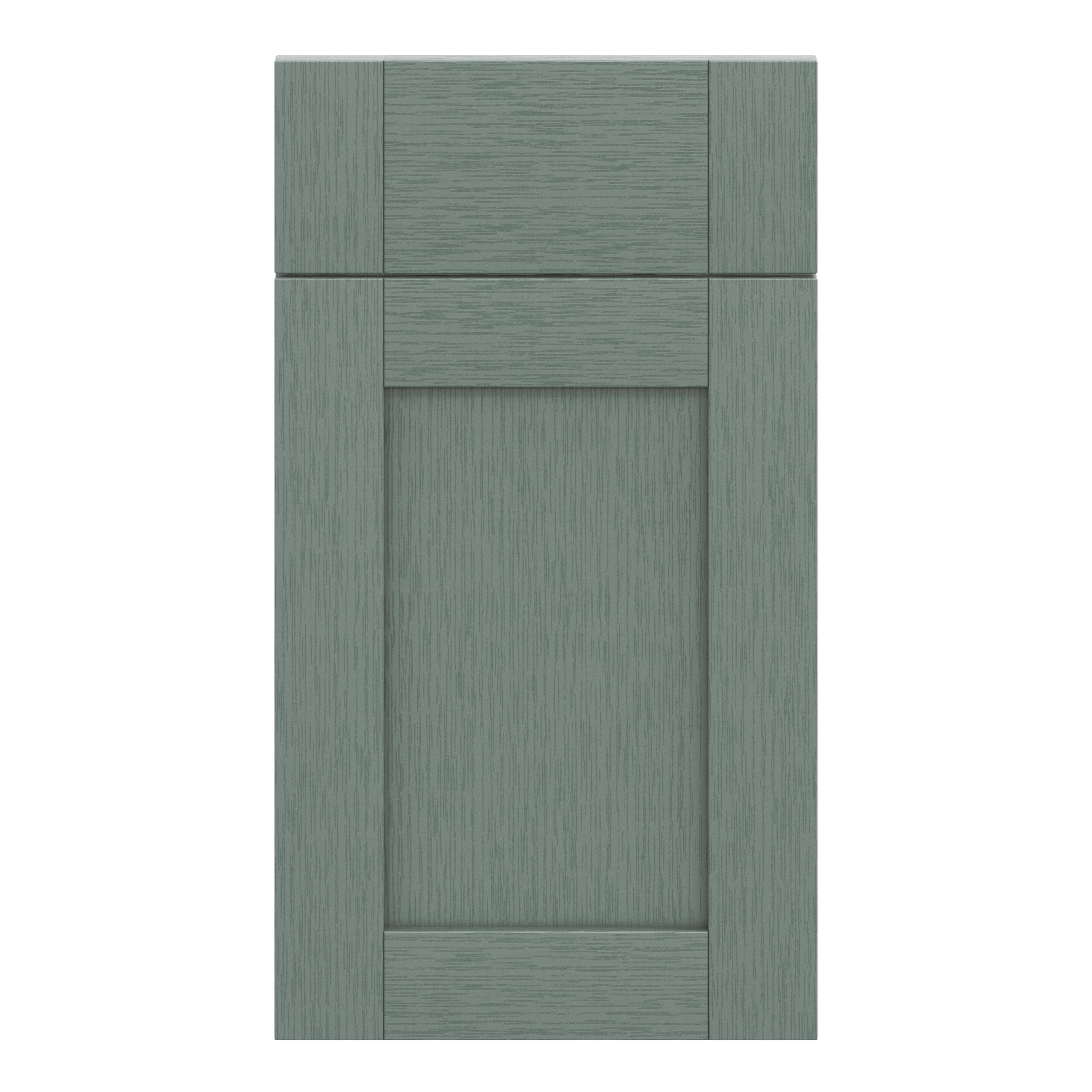 GoodHome Alpinia Matt green wood effect Drawerline door & drawer front, (W)400mm (H)715mm (T)18mm