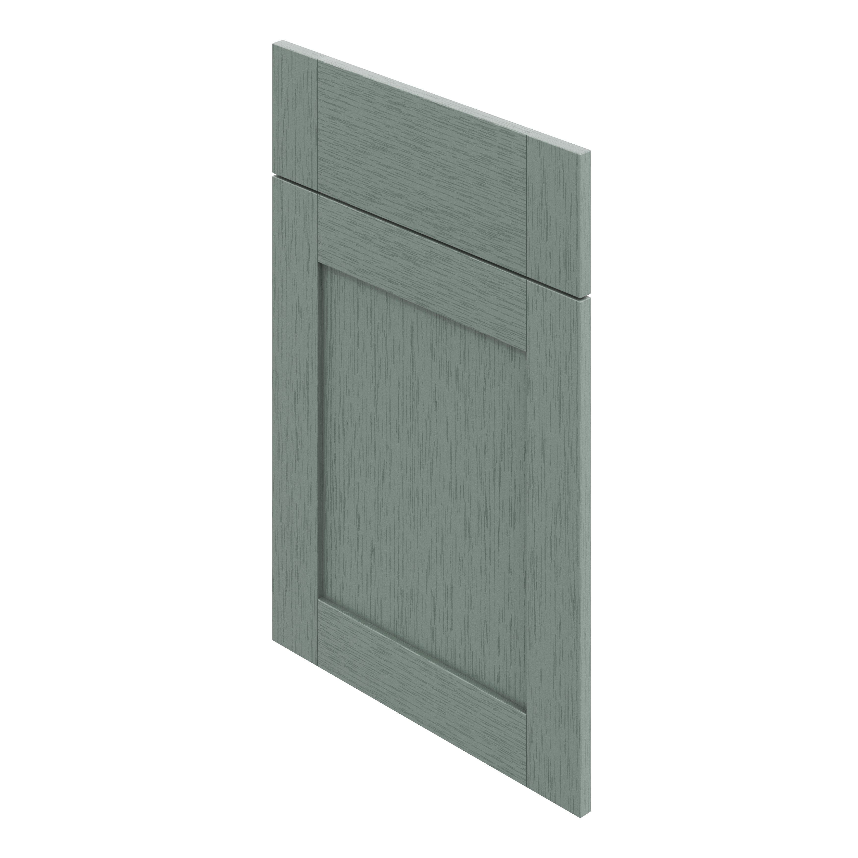 GoodHome Alpinia Matt green wood effect Drawerline door & drawer front, (W)500mm (H)715mm (T)18mm