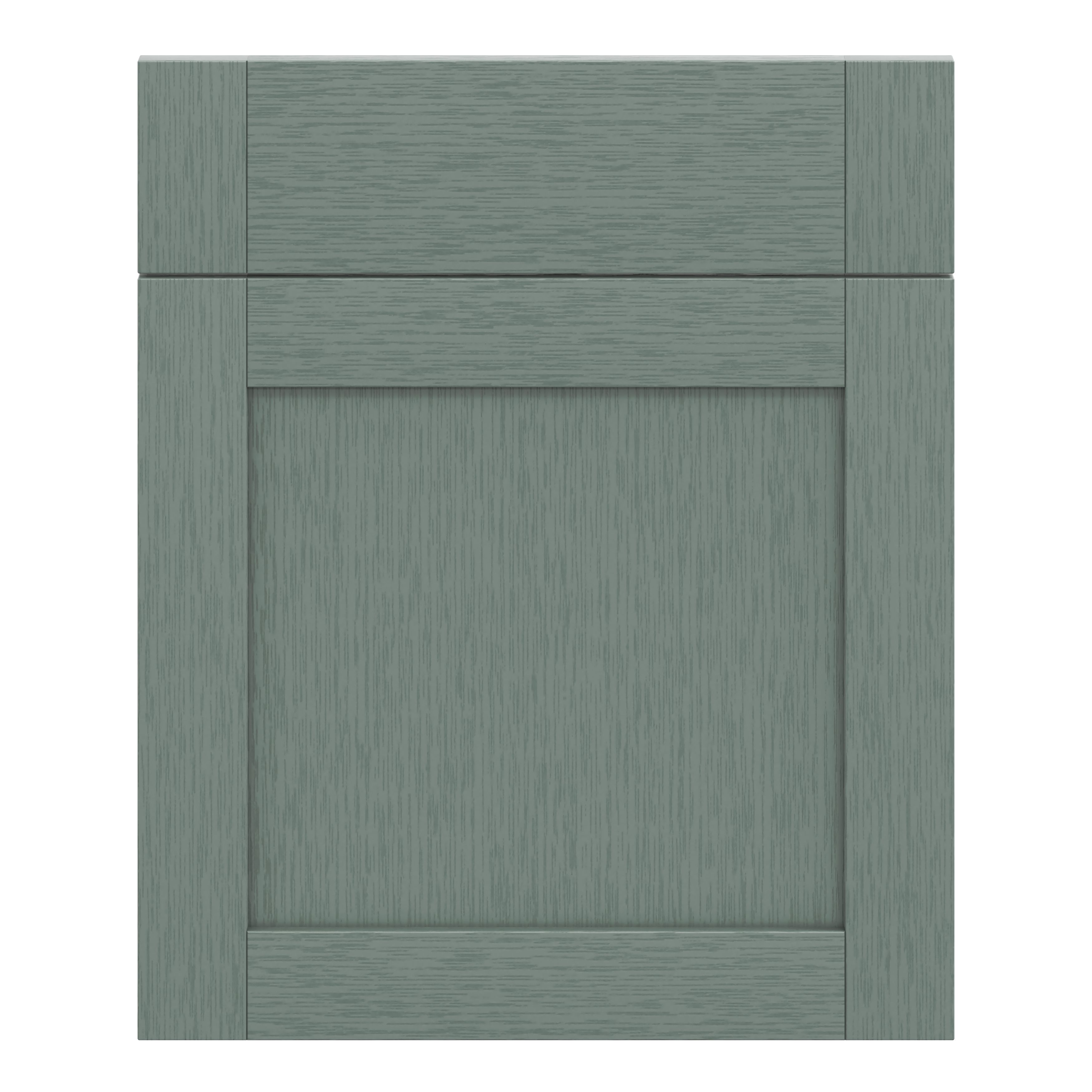 GoodHome Alpinia Matt green wood effect Drawerline door & drawer front, (W)600mm (H)715mm (T)18mm