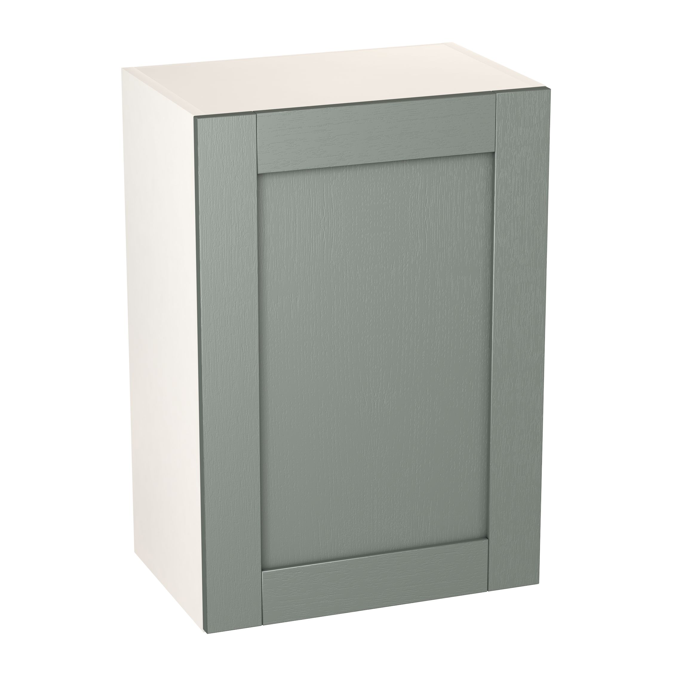 GoodHome Alpinia Matt green wood effect Wall Kitchen cabinet (W) 500mm (H)720mm