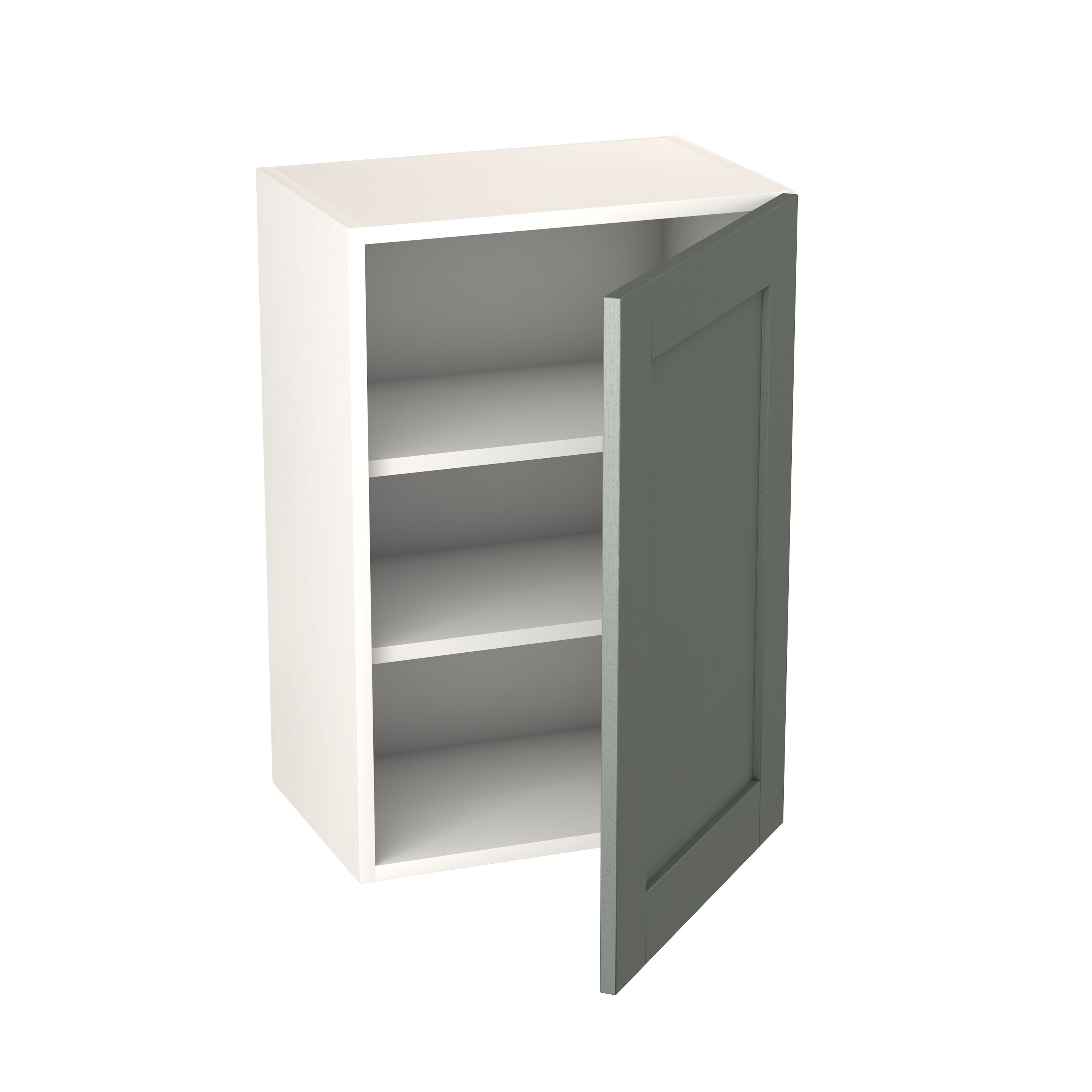 GoodHome Alpinia Matt green wood effect Wall Kitchen cabinet (W) 500mm (H)720mm