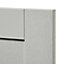 GoodHome Alpinia Matt grey painted wood effect shaker 50:50 Larder Cabinet door (W)600mm (H)1001mm (T)18mm