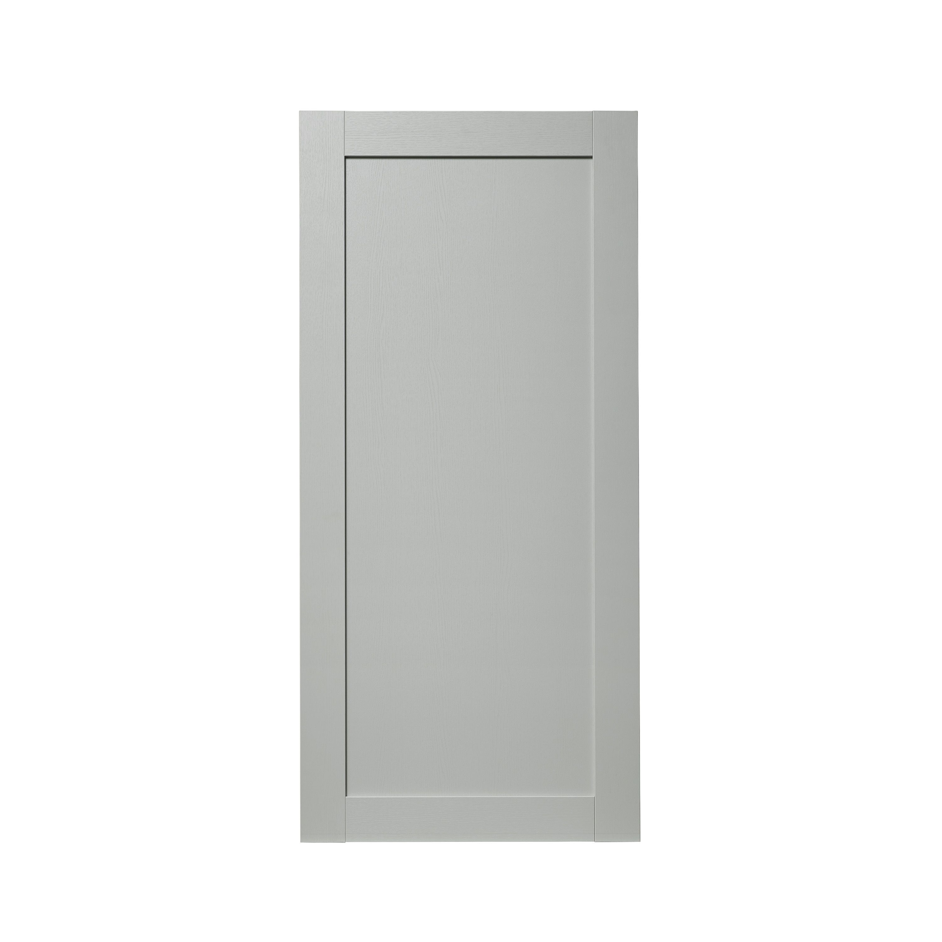 GoodHome Alpinia Matt grey painted wood effect shaker 70:30 Larder/Fridge Cabinet door (W)600mm (H)1287mm (T)18mm