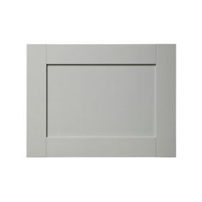 GoodHome Alpinia Matt grey painted wood effect shaker Appliance Cabinet door (W)600mm (H)453mm (T)18mm