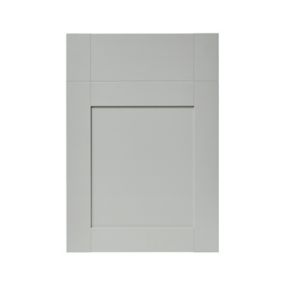 GoodHome Alpinia Matt grey painted wood effect shaker Cabinet door, (W)500mm (H)715mm (T)18mm