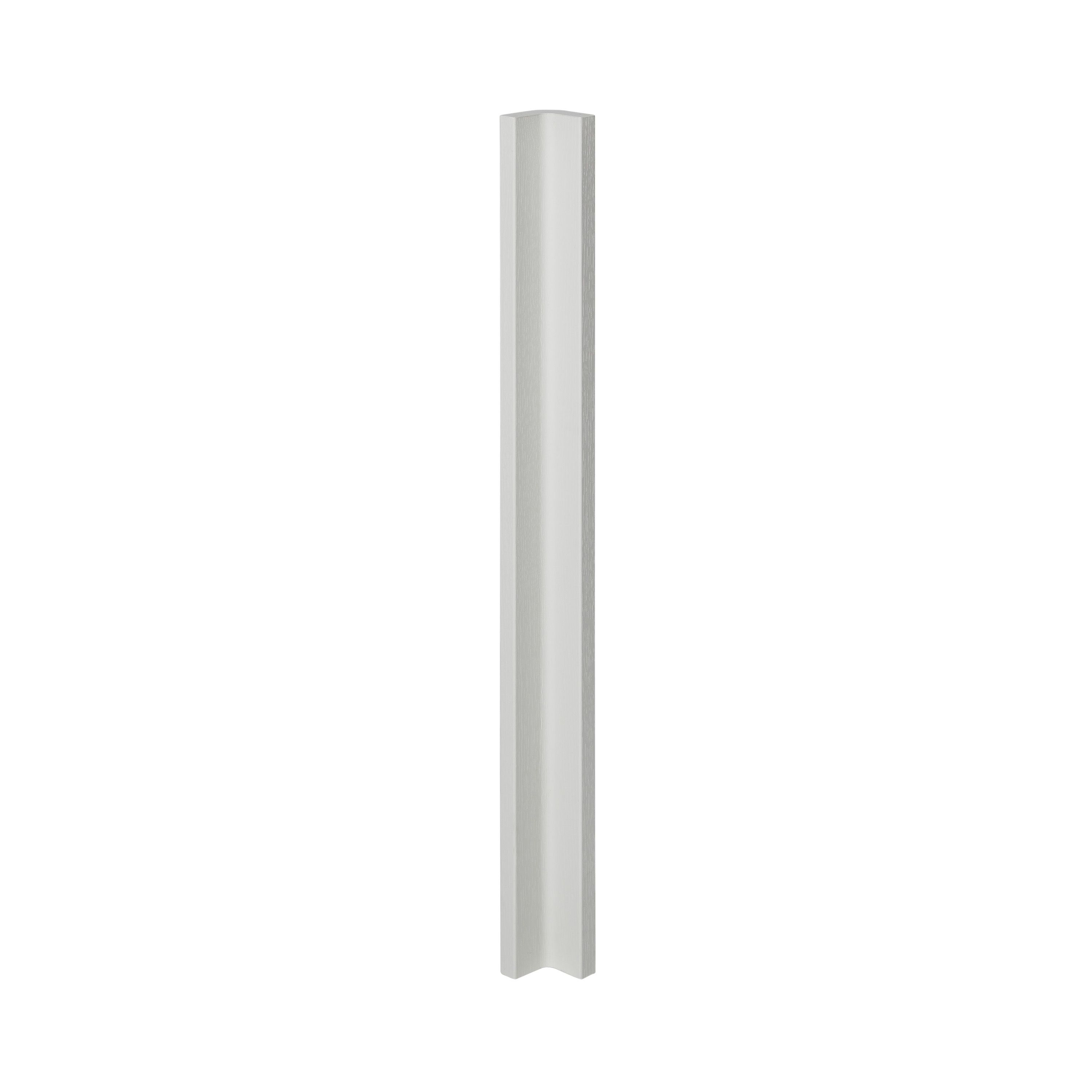 GoodHome Alpinia Matt grey painted wood effect shaker Grey wood effect Standard Corner post, (W)59mm