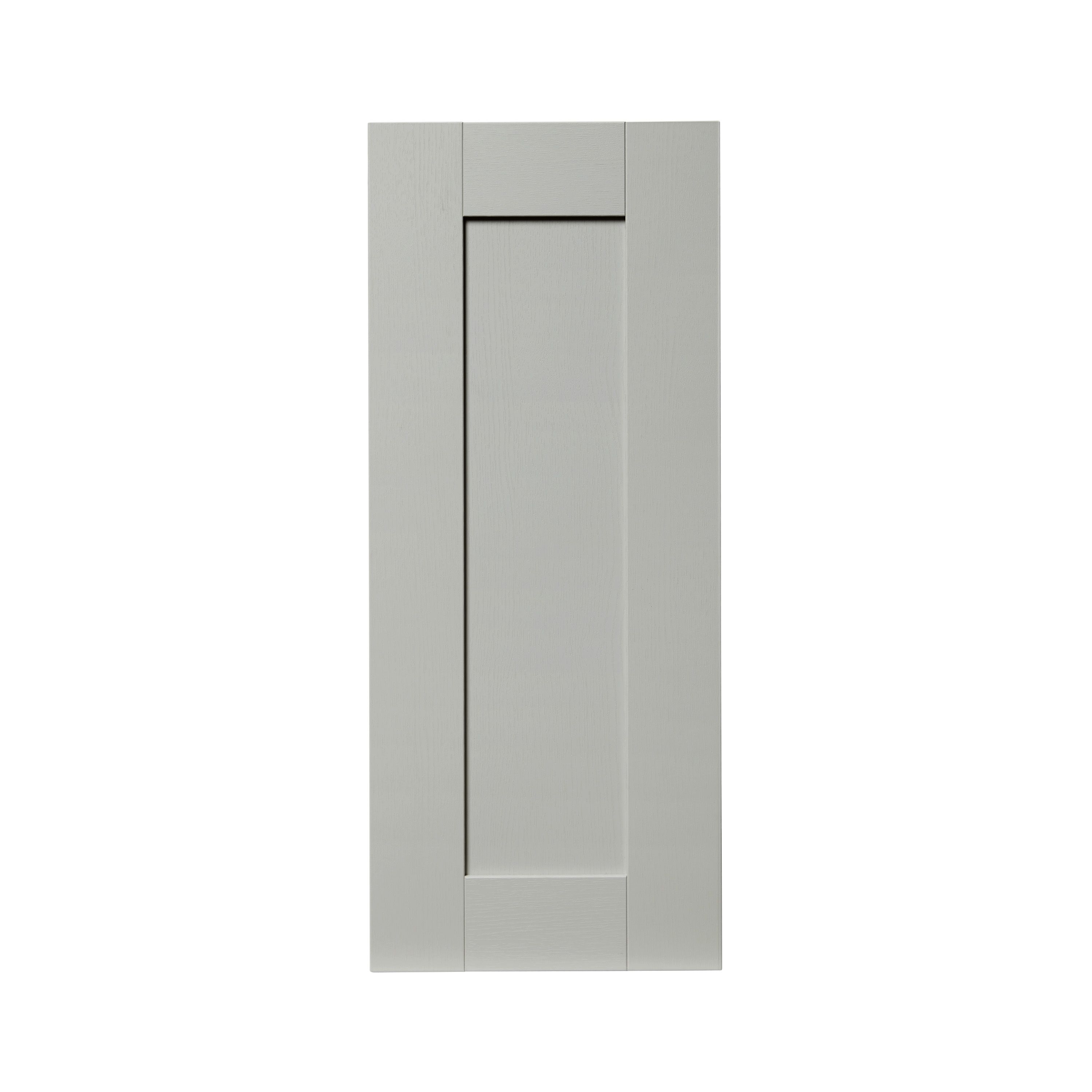 GoodHome Alpinia Matt grey painted wood effect shaker Highline Cabinet door (W)300mm (H)715mm (T)18mm