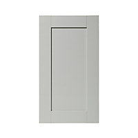 GoodHome Alpinia Matt grey painted wood effect shaker Highline Cabinet door (W)400mm (H)715mm (T)18mm