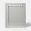 GoodHome Alpinia Matt grey painted wood effect shaker Highline Cabinet door (W)600mm (H)715mm (T)18mm