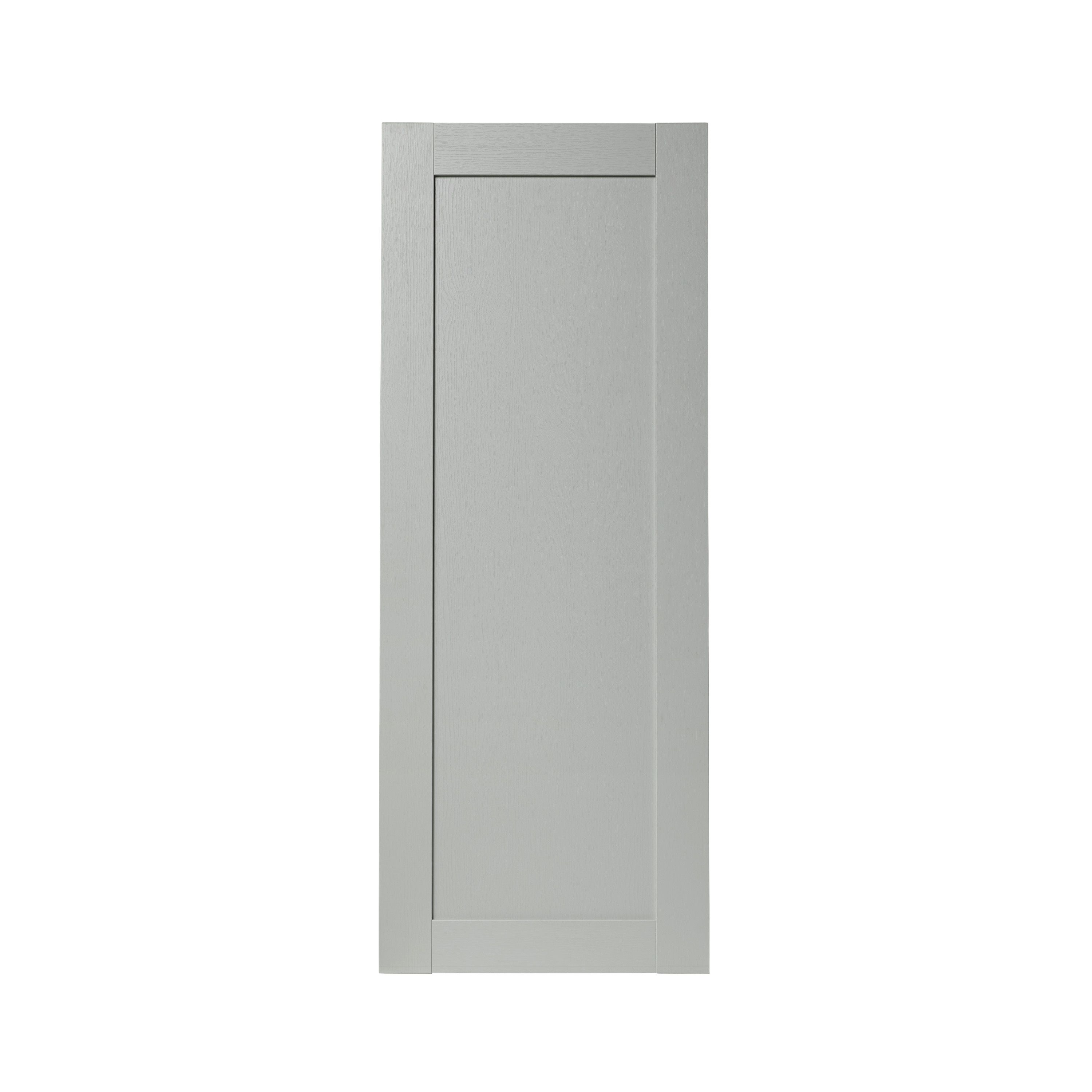 GoodHome Alpinia Matt grey painted wood effect shaker Larder Cabinet door (W)500mm (H)1287mm (T)18mm