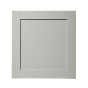 GoodHome Alpinia Matt grey painted wood effect shaker Tall appliance Cabinet door (W)600mm (H)633mm (T)18mm