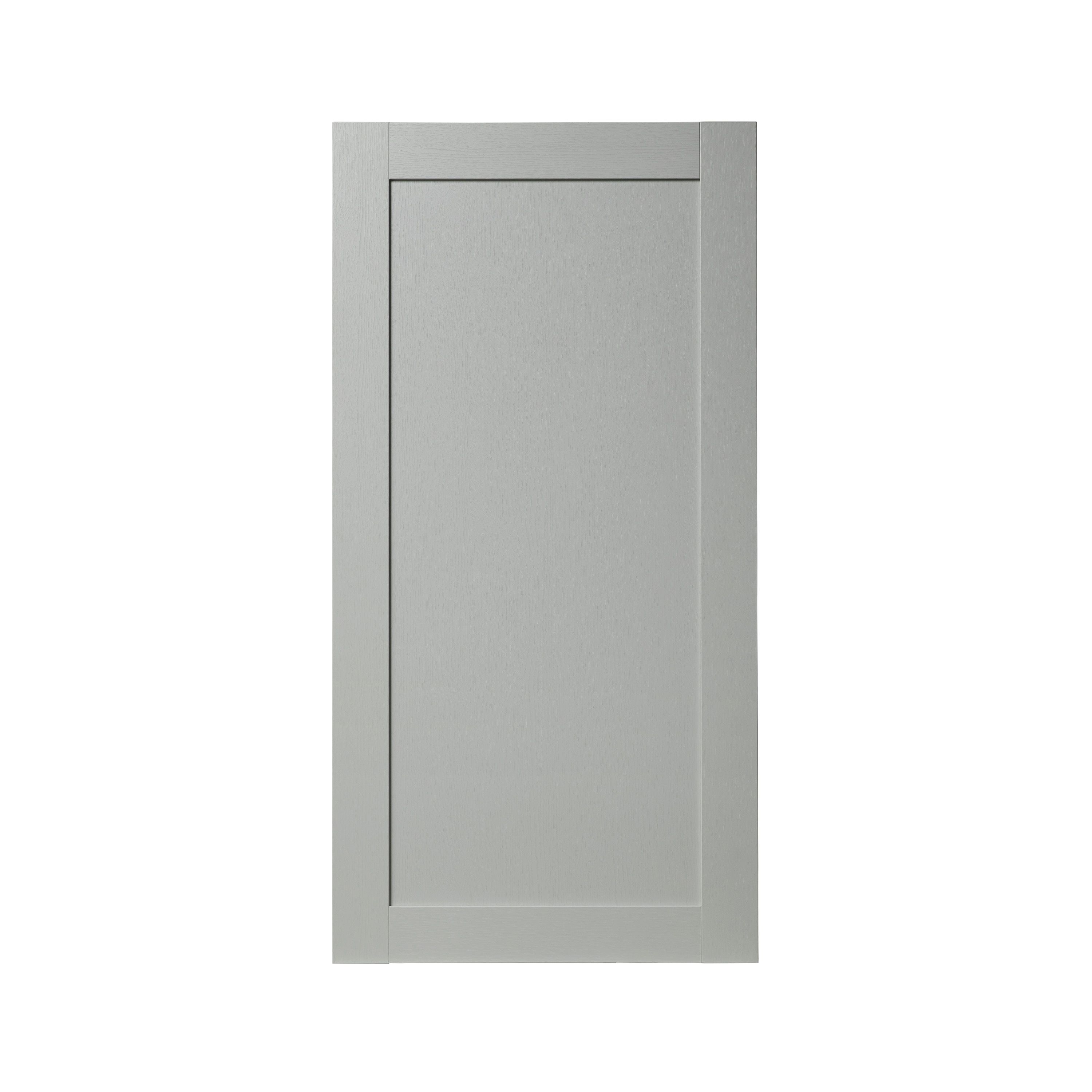GoodHome Alpinia Matt grey painted wood effect shaker Tall larder Cabinet door (W)600mm (H)1181mm (T)18mm