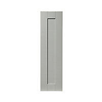 GoodHome Alpinia Matt grey painted wood effect shaker Tall wall Cabinet door (W)250mm (H)895mm (T)18mm
