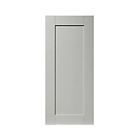 GoodHome Alpinia Matt grey painted wood effect shaker Tall wall Cabinet door (W)400mm (H)895mm (T)18mm