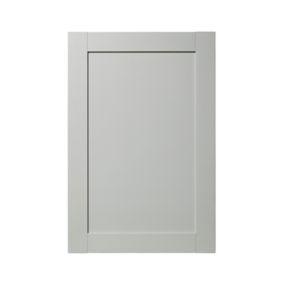 GoodHome Alpinia Matt grey painted wood effect shaker Tall wall Cabinet door (W)600mm (H)895mm (T)18mm