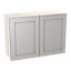 GoodHome Alpinia Matt grey painted wood effect shaker Wall Kitchen cabinet (W)1000mm (H)720mm